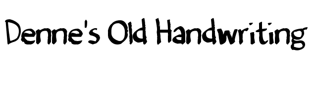 Denne's Old Handwriting font preview