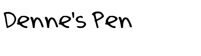 Denne's Pen font preview