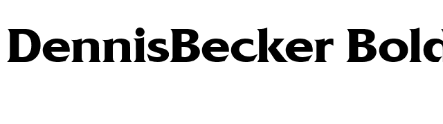 DennisBecker Bold font preview