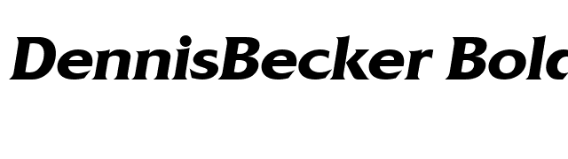 DennisBecker Bold Italic font preview