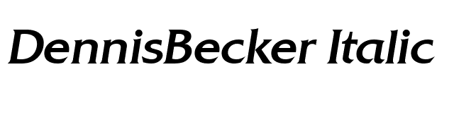 DennisBecker Italic font preview