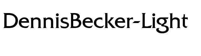 DennisBecker-Light font preview