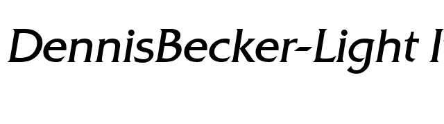 DennisBecker-Light Italic font preview