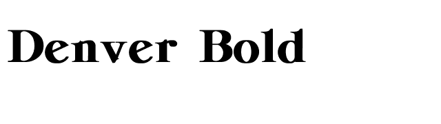 Denver Bold font preview