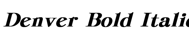 Denver Bold Italic font preview