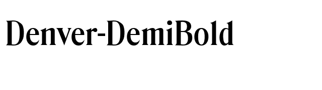 Denver-DemiBold font preview