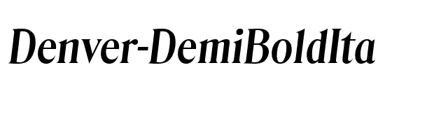 Denver-DemiBoldIta font preview