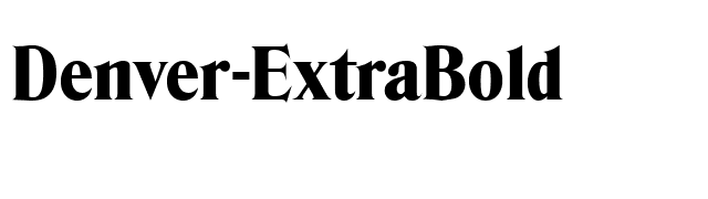 Denver-ExtraBold font preview