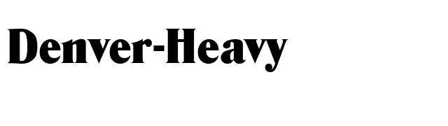 Denver-Heavy font preview