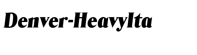 Denver-HeavyIta font preview