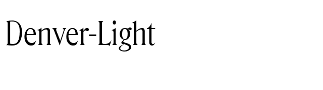 Denver-Light font preview