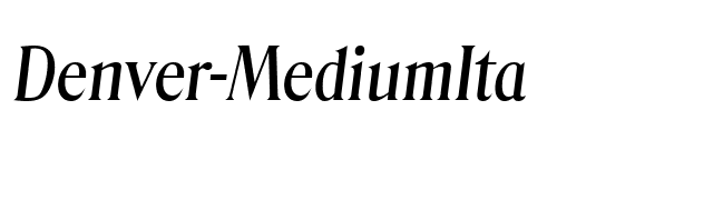 Denver-MediumIta font preview