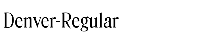 Denver-Regular font preview