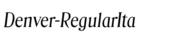 Denver-RegularIta font preview