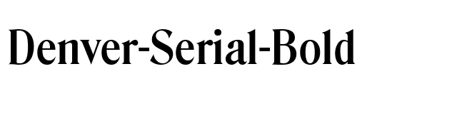 Denver-Serial-Bold font preview