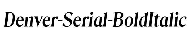 Denver-Serial-BoldItalic font preview