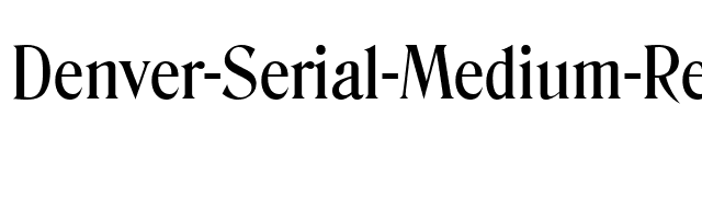 Denver-Serial-Medium-Regular font preview