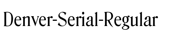 Denver-Serial-Regular font preview