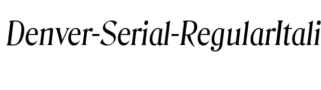 Denver-Serial-RegularItalic font preview