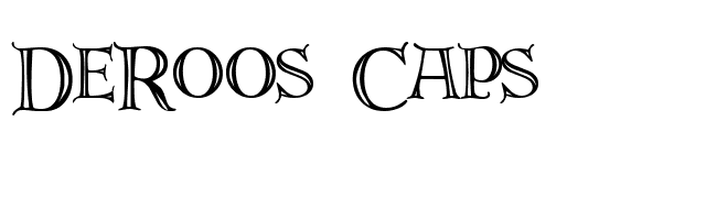 DeRoos Caps font preview