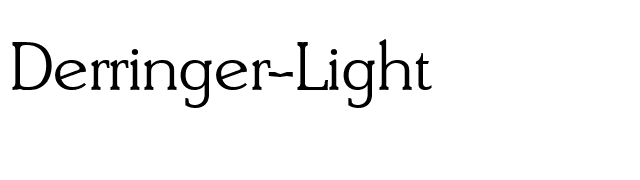 Derringer-Light font preview