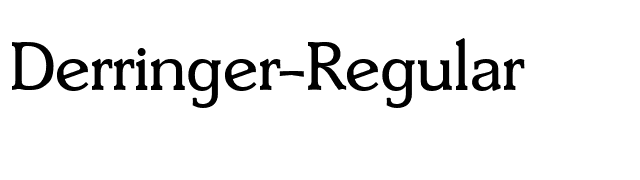 Derringer-Regular font preview