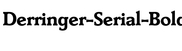 Derringer-Serial-Bold font preview