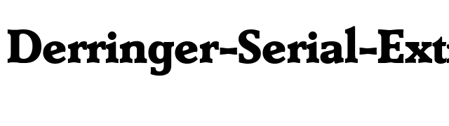 Derringer-Serial-ExtraBold-Regular font preview