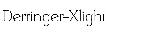 Derringer-Xlight font preview