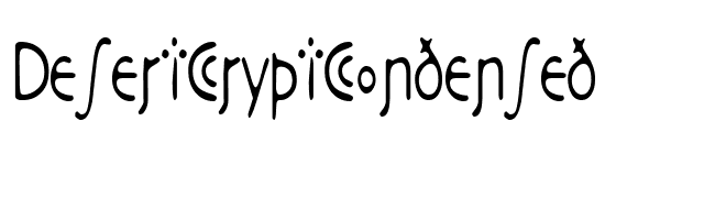 DesertCryptCondensed font preview