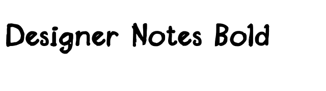 Designer Notes Bold font preview