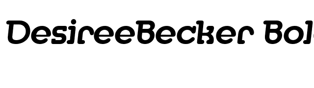 DesireeBecker Bold Italic font preview