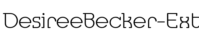 DesireeBecker-ExtraLight font preview