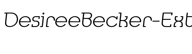 DesireeBecker-ExtraLight Italic font preview