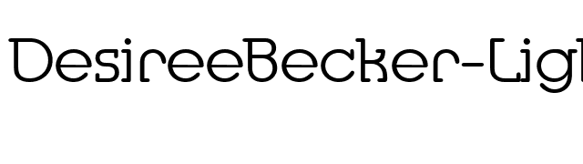 DesireeBecker-Light font preview