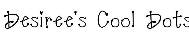 Desiree's Cool Dots font preview