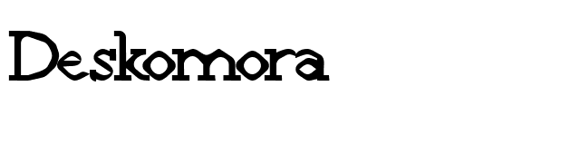 Deskomora font preview