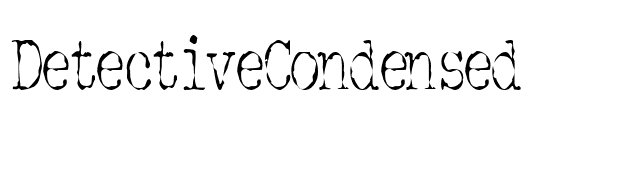 DetectiveCondensed font preview