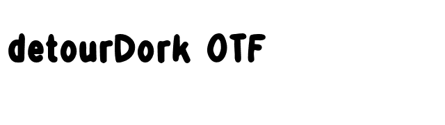 detourDork OTF font preview