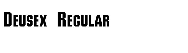 Deusex Regular font preview