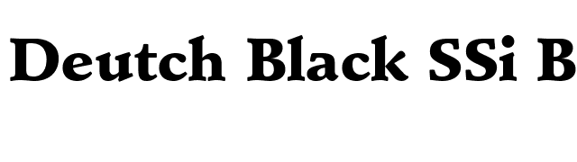 Deutch Black SSi Black font preview