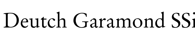 Deutch Garamond SSi font preview