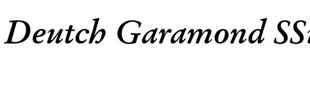 Deutch Garamond SSi Bold Italic font preview