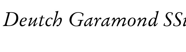 Deutch Garamond SSi Italic font preview