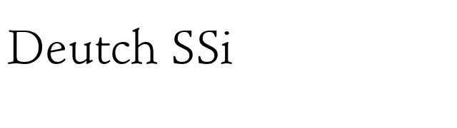 Deutch SSi font preview