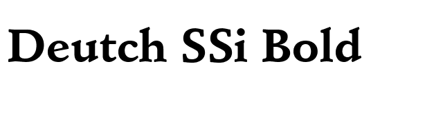 Deutch SSi Bold font preview