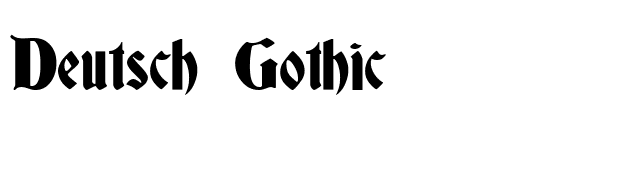 Deutsch Gothic font preview