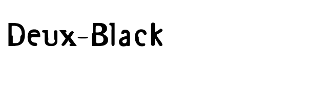 Deux-Black font preview