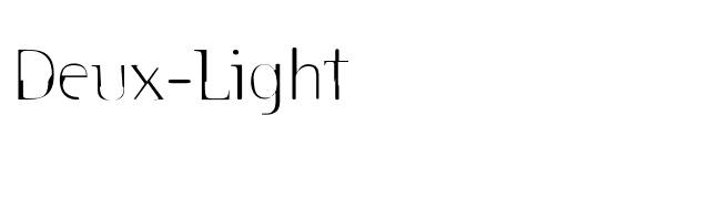 Deux-Light font preview