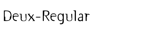 Deux-Regular font preview